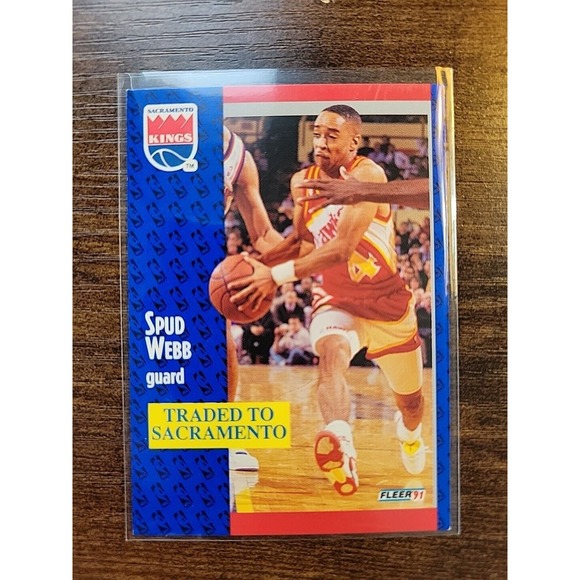 Spud Webb 1991-1992 Fleer #4 - Sacramento Kings - NBA - Picture 1 of 2